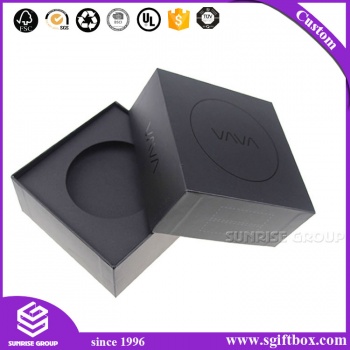 Luxury Custom Printing Wholesale  Black Packaging Paper Box