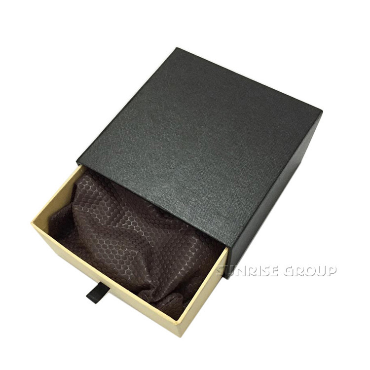 Luxury Design Gift Packaging Paper Drawer Box With Ribbon