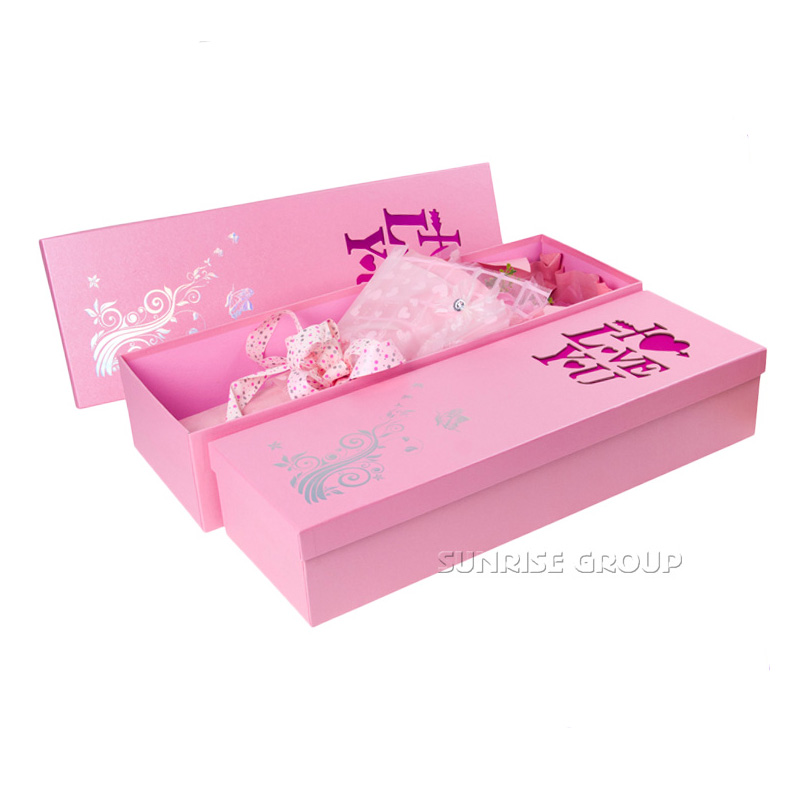 Custom Logo Printing Rectangle Wedding Packaging Flower Box