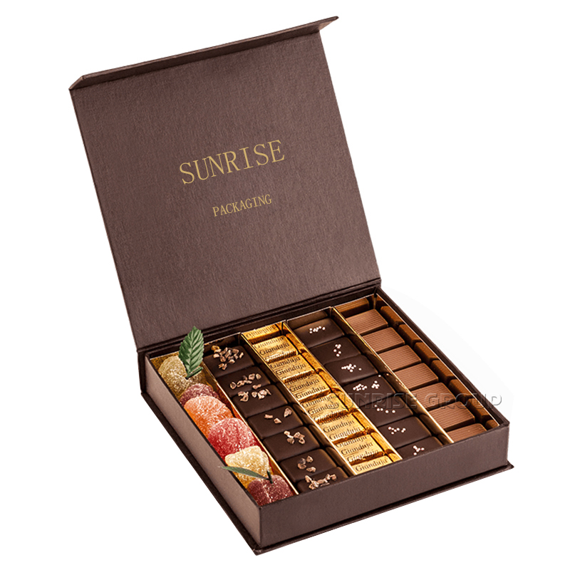 Luxury Gift Packaging Chocolate Candy Organizer Magnetic Snap Chocolate Box