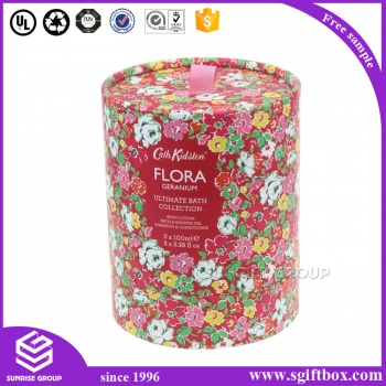 Round Shape Recycle CardBoad Luxury Cosmetic Perfume Box
