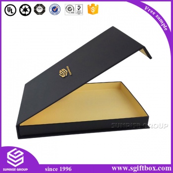 High-end Black Custom Logo Printing Tie Scarf Dress Clothing Packaging Paper Box