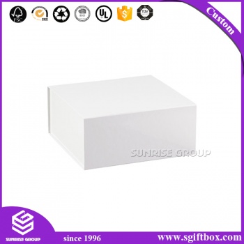 White Color Space Saving Paper Packaging Gift Folding Box