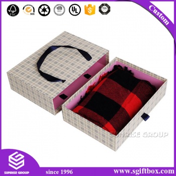 Elegant Rigid Paper Packaging Scarf Drawer Box
