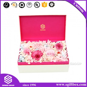 Special White Long Flower Box With Lid