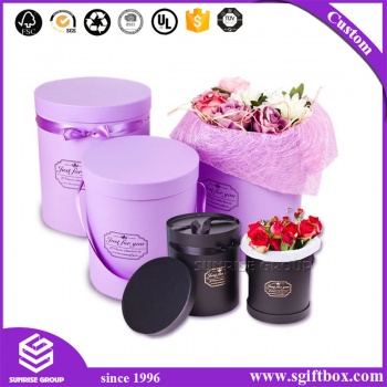Custom Logo Printing Pure Color Flower Box