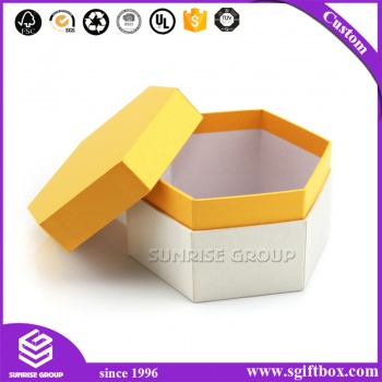 Cardboard Jewelry Organizer Hexagon Packaging Case Gift Box