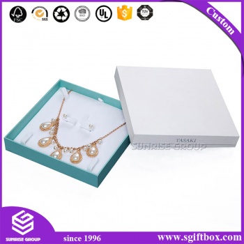 Green Printing Ring Packing Necklace Jewelry Gift Box