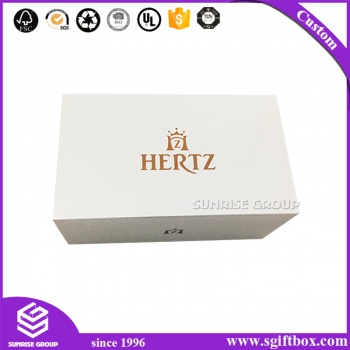 Luxury Rigid Cardboard Watch Packaging Box with Gold Foil Logo