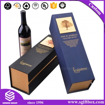 Luxury Hand-made Cardboard Rigid Wine Packaging Box