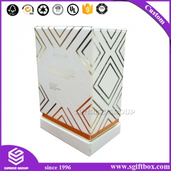 Luxury Custom Printing Black Gold Foil Packaging Bottle Hat Perfume Box