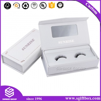 Custom Cardboard Book Shaped Gift Packaging Eyelash Display Box
