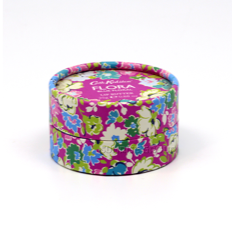 Cardboard Floral Pattern Round Packaging Gift Paper Box