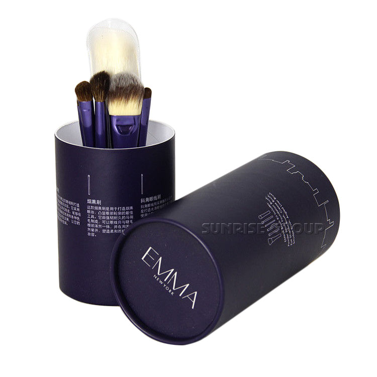 Round Plain Kraft Tube Cosmetic Gift Box