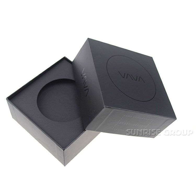 Luxury Custom Printing Wholesale  Black Packaging Paper Box