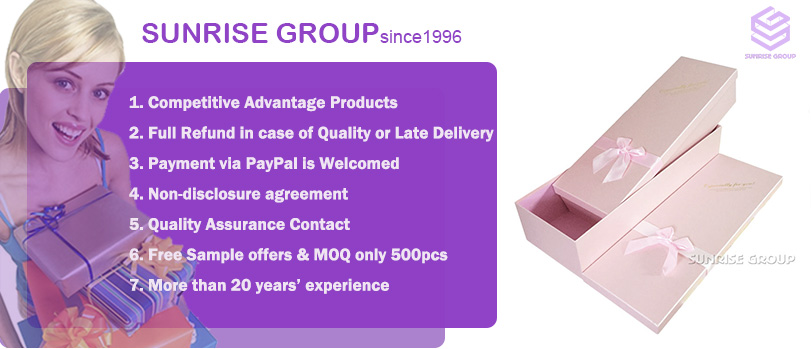 Colorful Paper Packaging Flower Rectangle Long Box