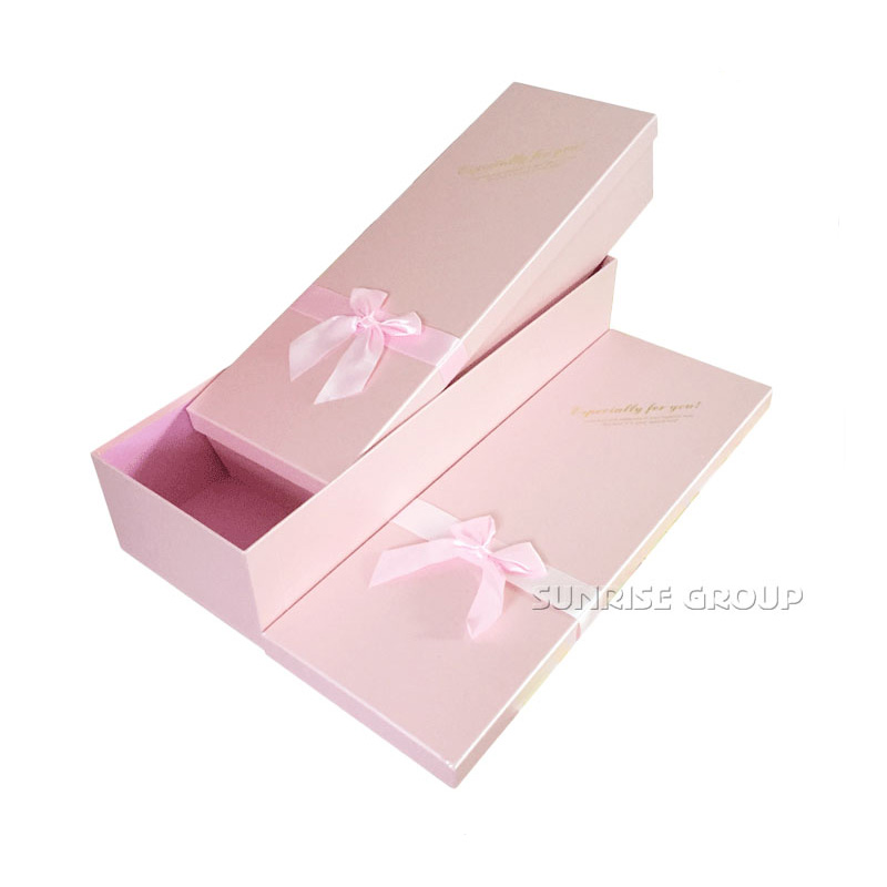 Colorful Paper Packaging Flower Rectangle Long Box