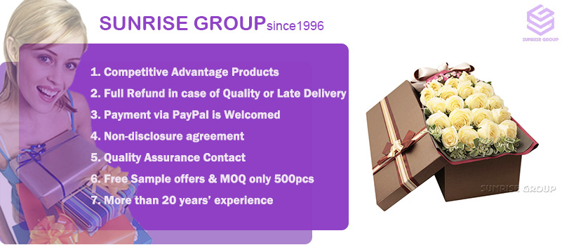 Brown Color Paper Flower Packaging Rectangle Box