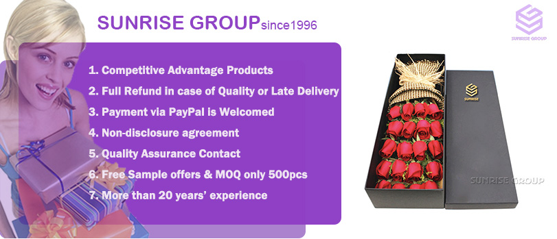 Rectangle Paper Handmade Wedding Flower Packaging Box