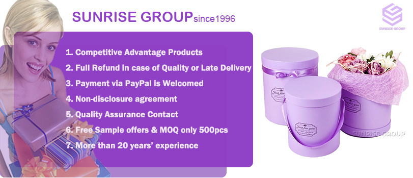 Custom Logo Printing Pure Color Flower Box