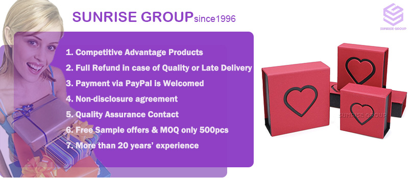 Red Fancy Paper Packaging Box for Jewelry Sets