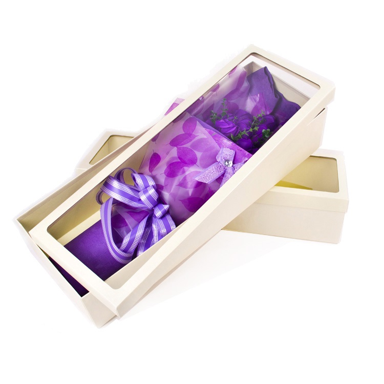 Custom Paper Cardboard Flower Hot Sell Packaging Box with plastic window