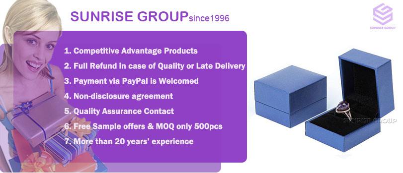 Elegant Custom Priting Paper Jewelry Single Ring Packaging Box