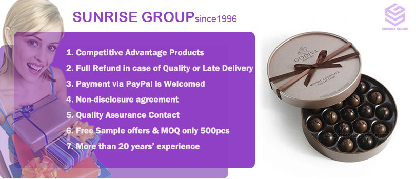 Wholesale Sunrise Round Tube Packaging Cardboard Paper Chocolate Box